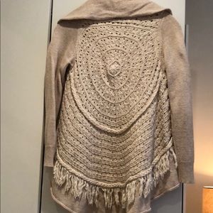 Free People - tan BOHO sweater - Size Sm